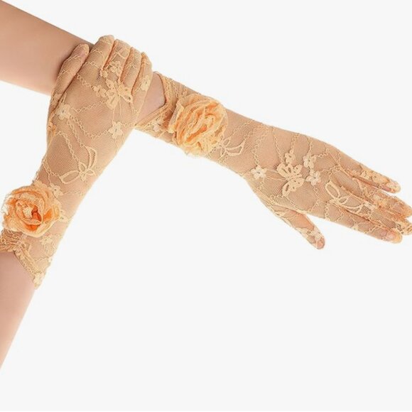 Floral Opera Gloves - Picture 4 of 6